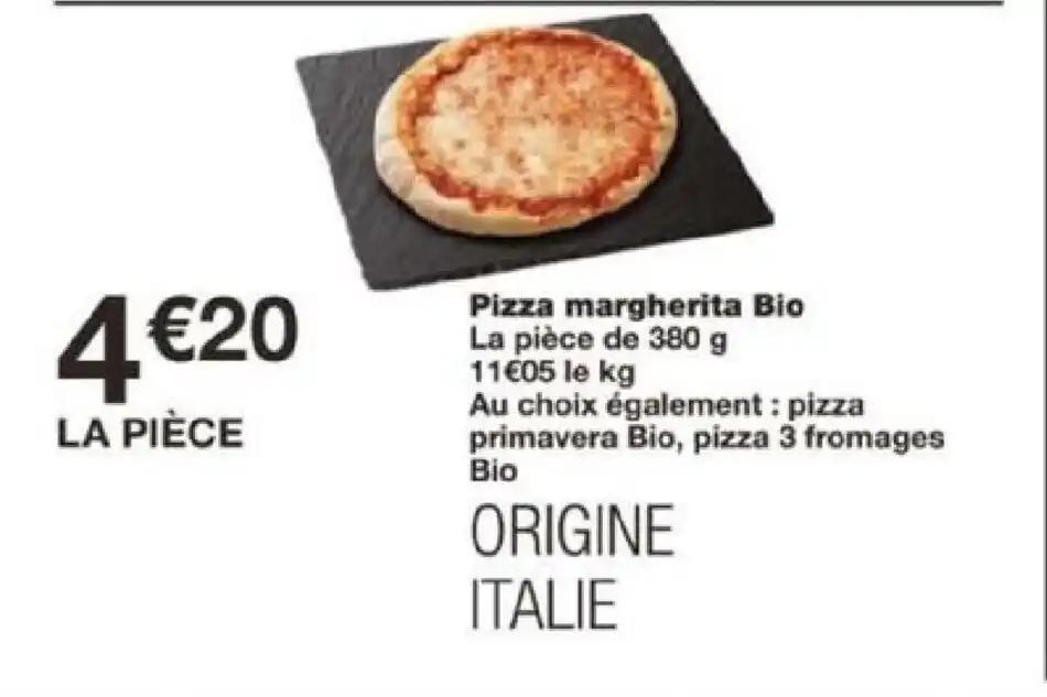 Pizza margherita Bio La pièce de 380 g