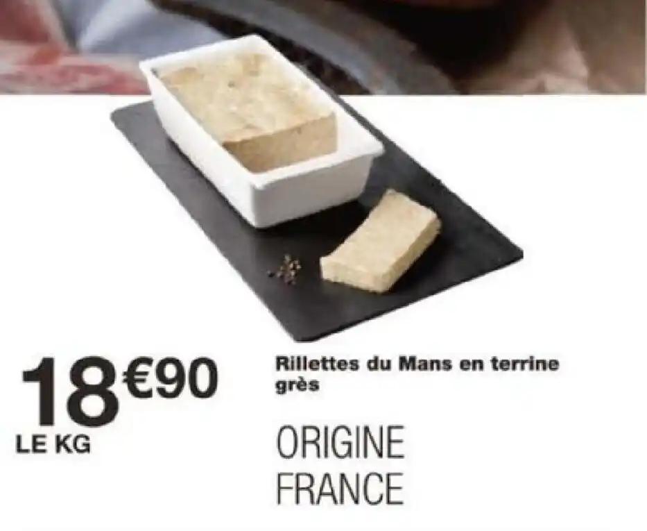 Rillettes du Mans en terrine grès