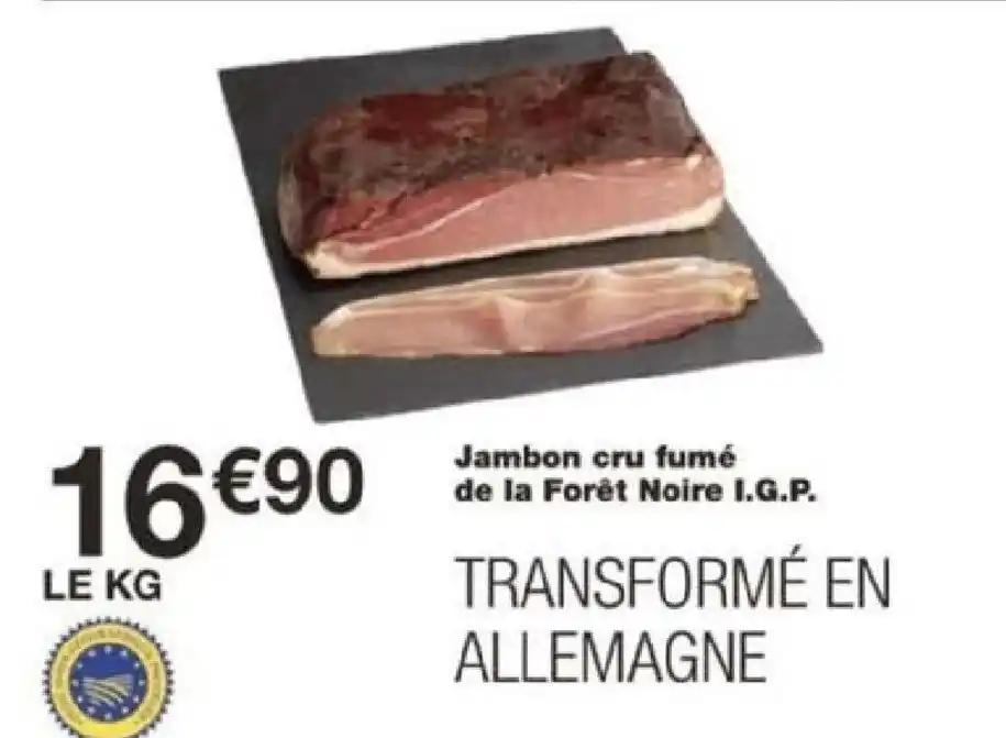 Jambon cru fumé de la Forêt Noire I.G.P.