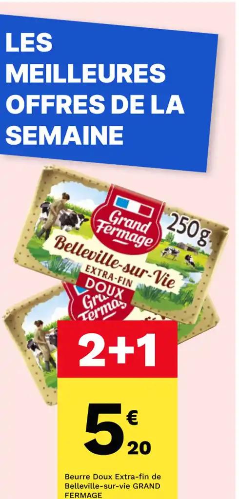 Beurre Doux Extra-fin de Belleville-sur-vie GRAND