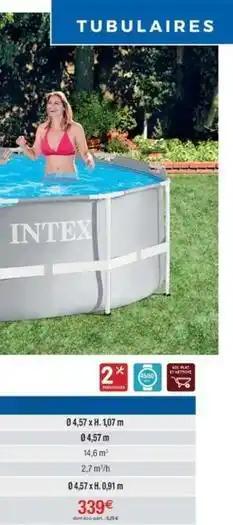 Intex - piscine tubulaire prism frame
