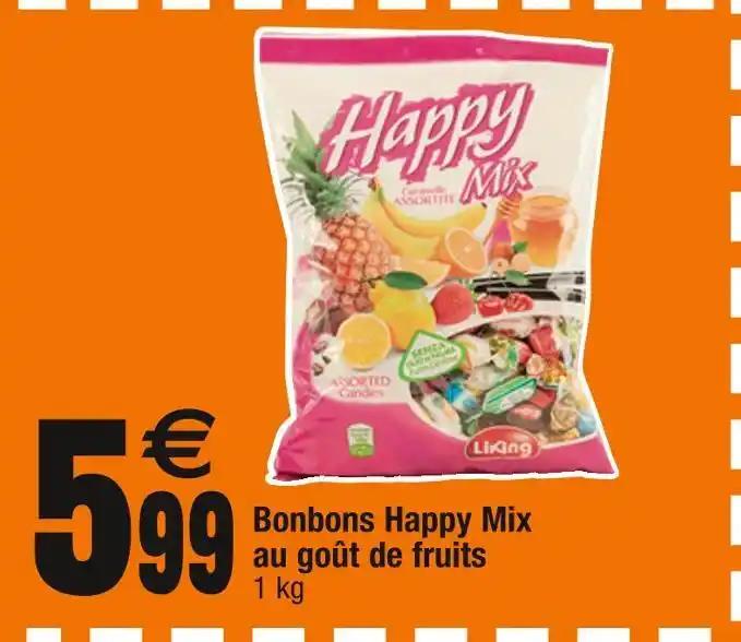 Bonbons Happy Mix au goût de fruits