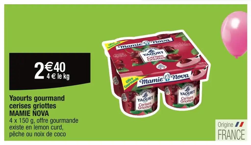 MAMIE NOVA Yaourts gourmand cerises griottes