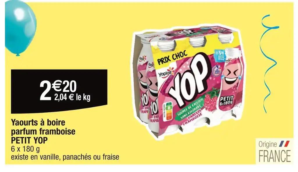 PETIT YOP Yaourts à boire parfum framboise