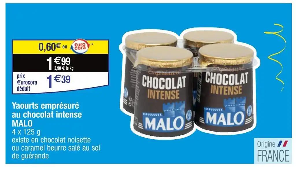 MALO Yaourts emprésuré au chocolat intense