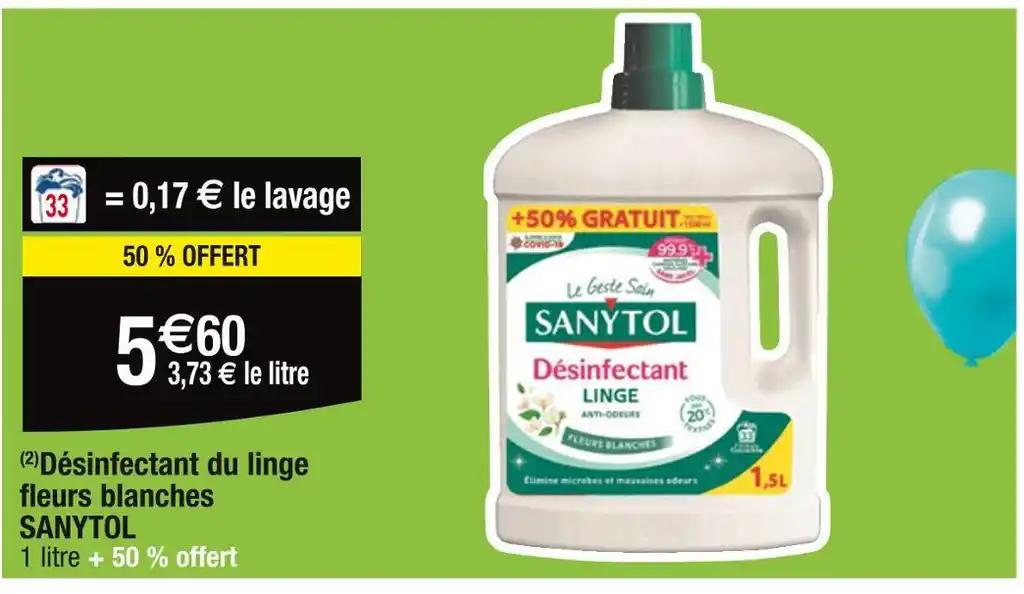 SANYTOL (2)Désinfectant du linge fleurs blanches