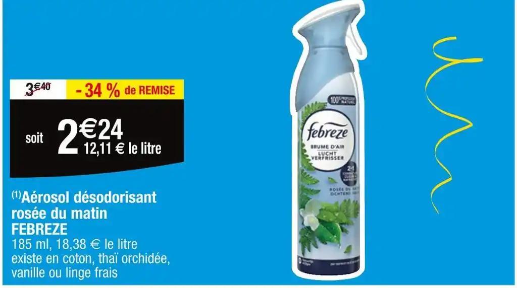 FEBREZE (1)Aérosol désodorisant rosée du matin