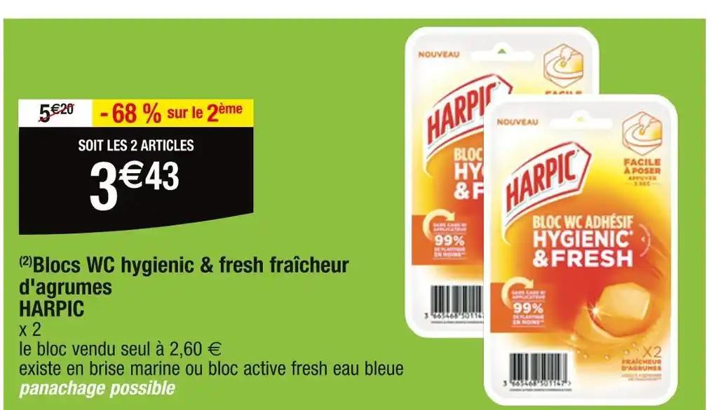 HARPIC (2)Blocs WC hygienic & fresh fraîcheur d'agrumes