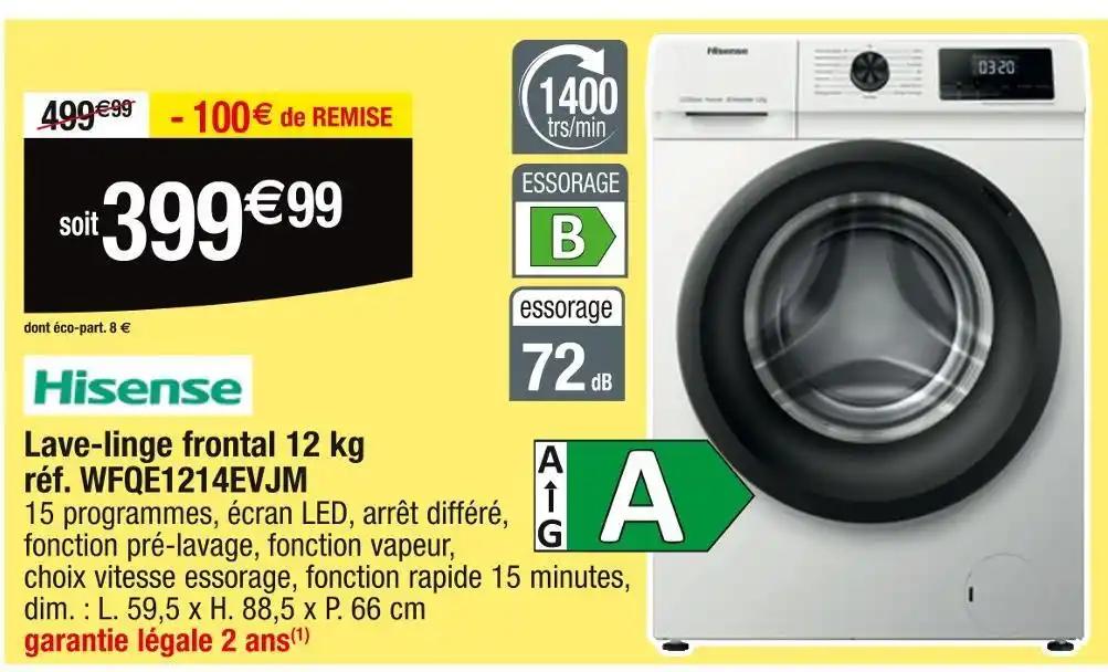 Hisense Lave-linge frontal 12 kg