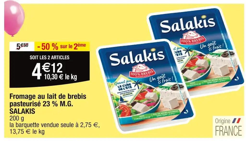 SALAKIS Fromage au lait de brebis pasteurisé 23 % M.G