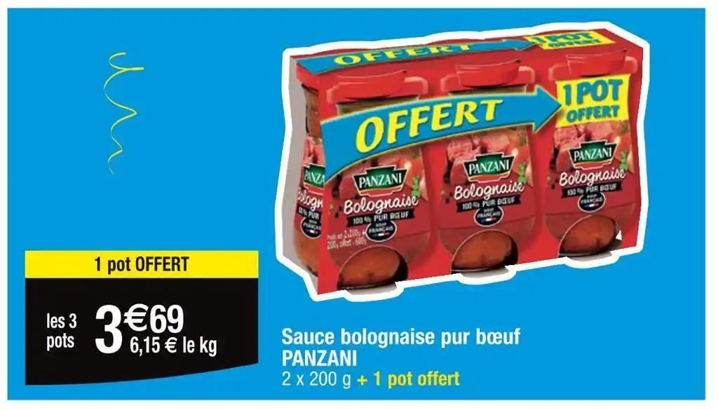 PANZANI Sauce bolognaise pur bœuf