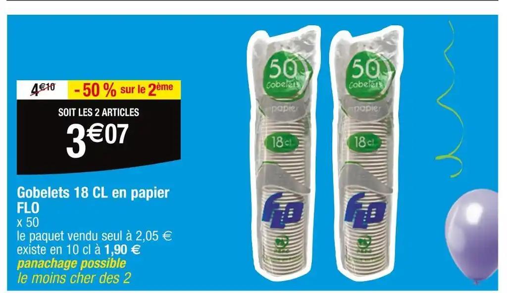 FLO Gobelets 18 CL en papier