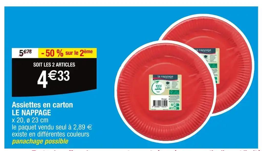 LE NAPPAGE Assiettes en carton