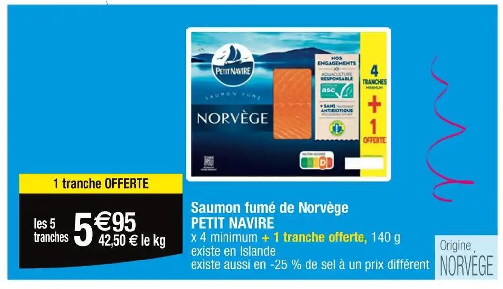 PETIT NAVIRE Saumon fumé de Norvège
