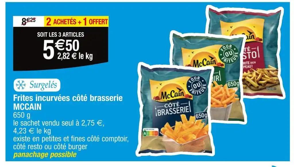 MCCAIN Frites incurvées côté brasserie