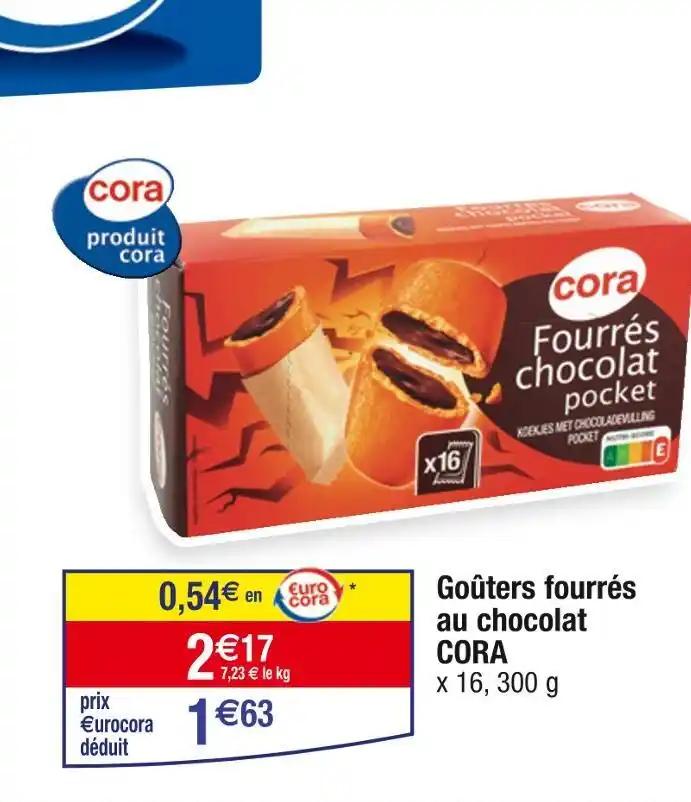CORA Goûters fourrés au chocolat