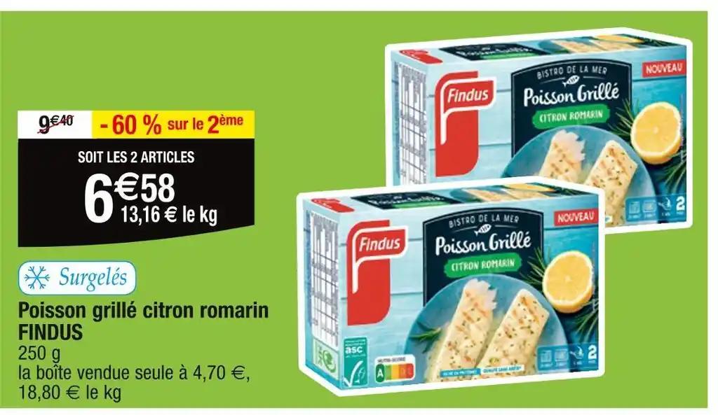 FINDUS Poisson grillé citron romarin