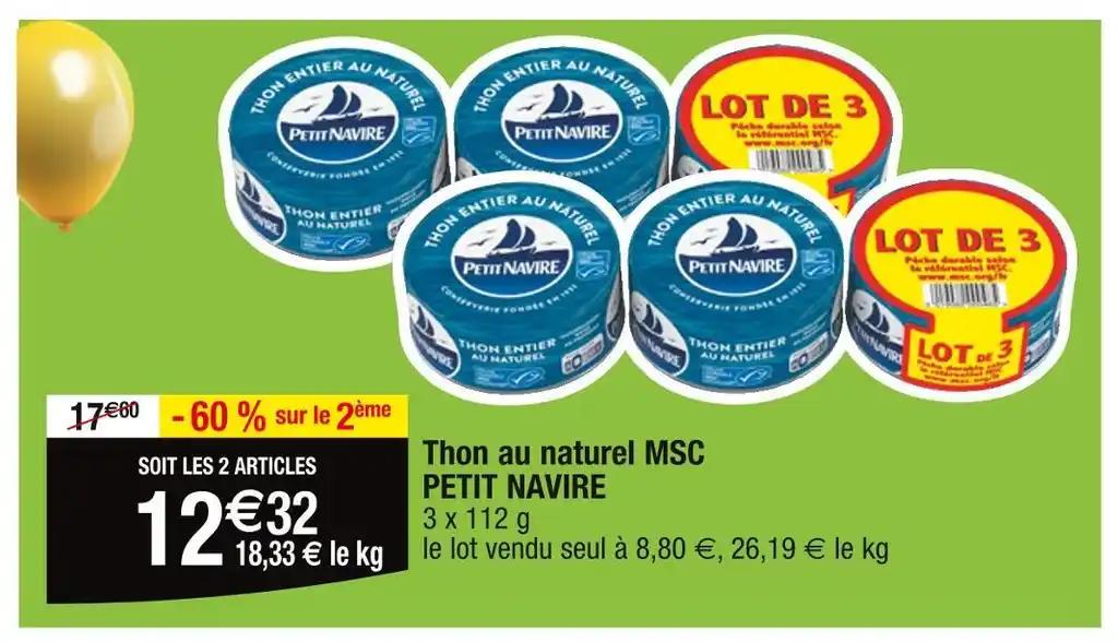 PETIT NAVIRE Thon au naturel MSC