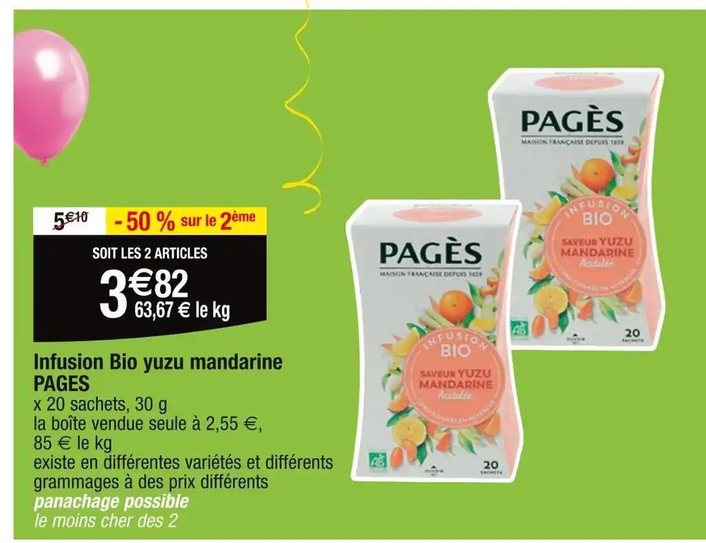 PAGES Infusion Bio yuzu mandarine