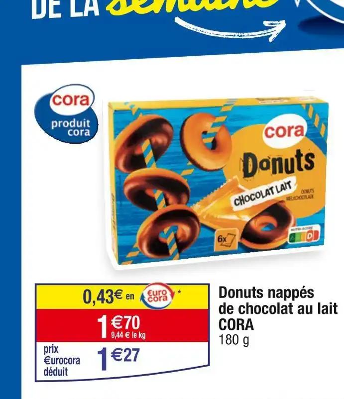 CORA Donuts nappés de chocolat au lait