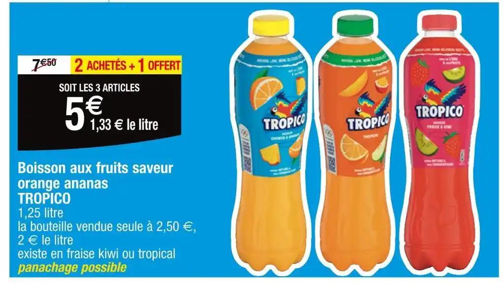 TROPICO Boisson aux fruits saveur orange ananas