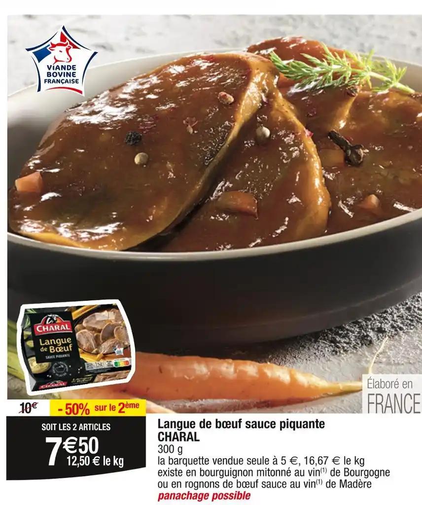 CHARAL Langue de bœuf sauce piquante