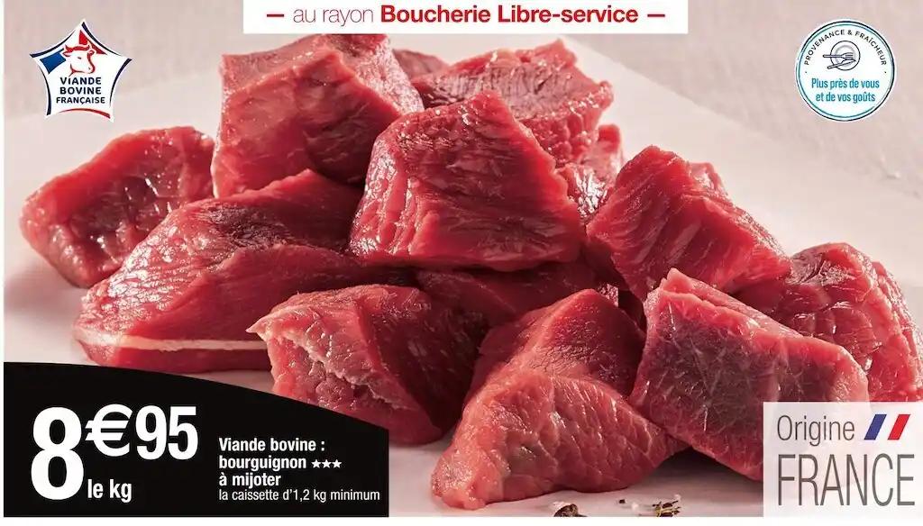 Viande bovine : bourguignon à mijoter