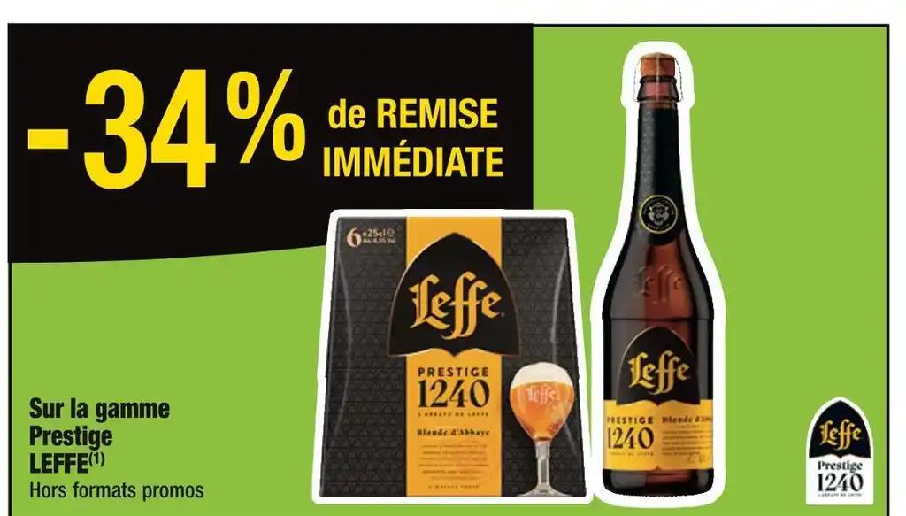 LEFFE -34% de REMISE IMMÉDIATE Sur la gamme Prestige LEFFE