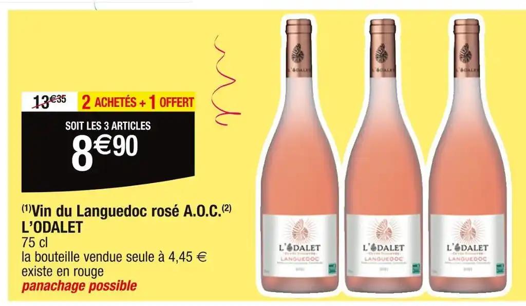 L’ODALET Vin du Languedoc rosé A.O.C