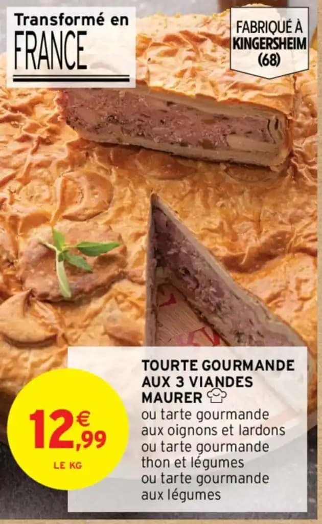 TOURTE GOURMANDE AUX 3 VIANDES MAURER