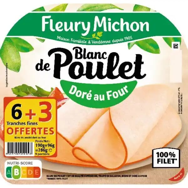 Blanc De Poulet Doré Au Four Fleury Michon