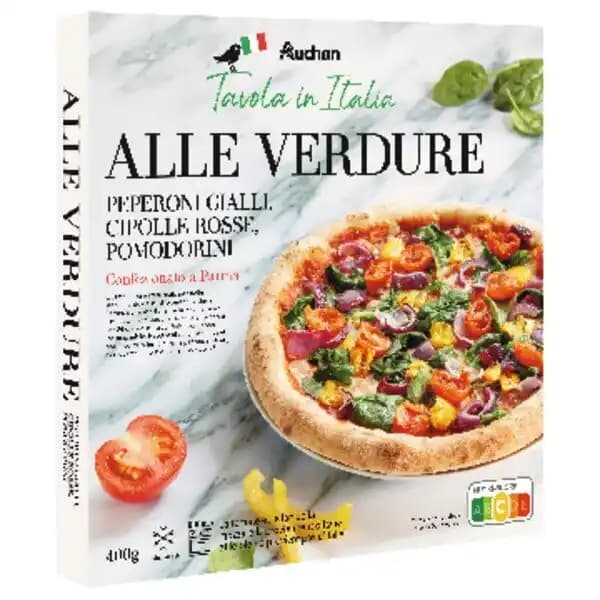 Pizza Alle Verdure Surgelée Auchan Tavola In Italia