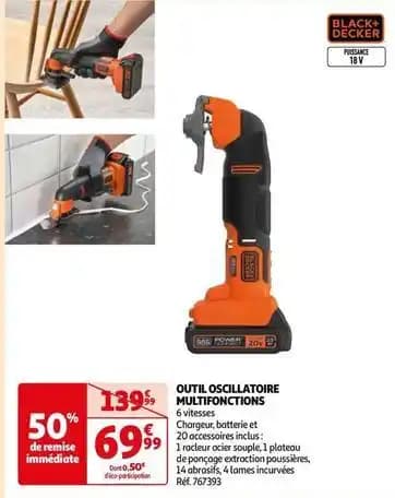 Black & decker - outil oscillatoir multifonctions