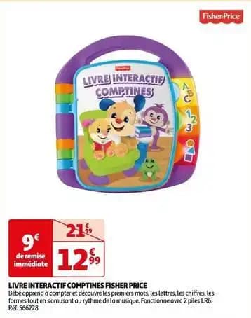 Fisher-price - livre interactif comptines