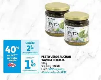 Auchan - pesto verde tavola in italia