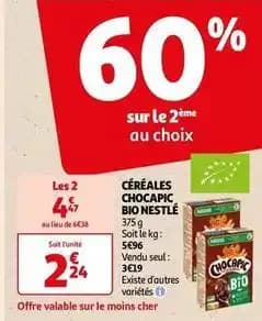 Nestlé - céréales chocapic bio