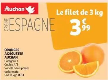 Auchan - oranges à déguster