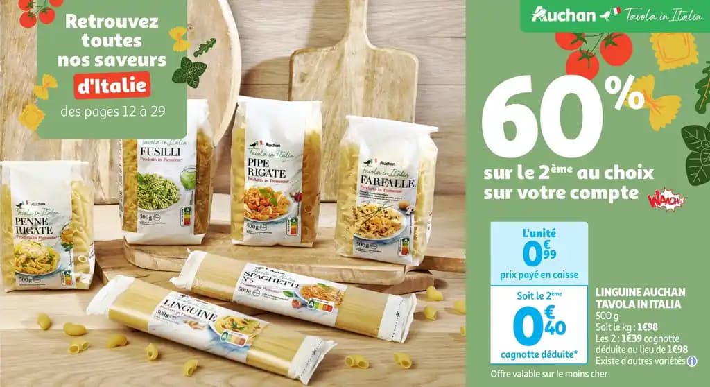 LINGUINE AUCHAN TAVOLA IN ITALIA