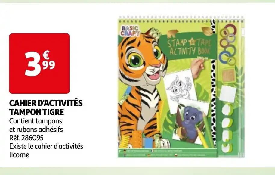 CAHIER D'ACTIVITÉS TAMPON TIGRE