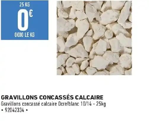 GRAVILLONS CONCASSÉS CALCAIRE