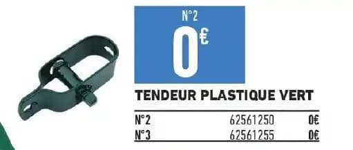 TENDEUR PLASTIQUE VERT