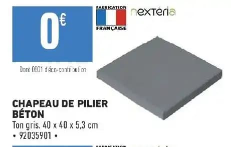 CHAPEAU DE PILIER BÉTON