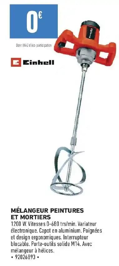 MÉLANGEUR PEINTURES ET MORTIERS