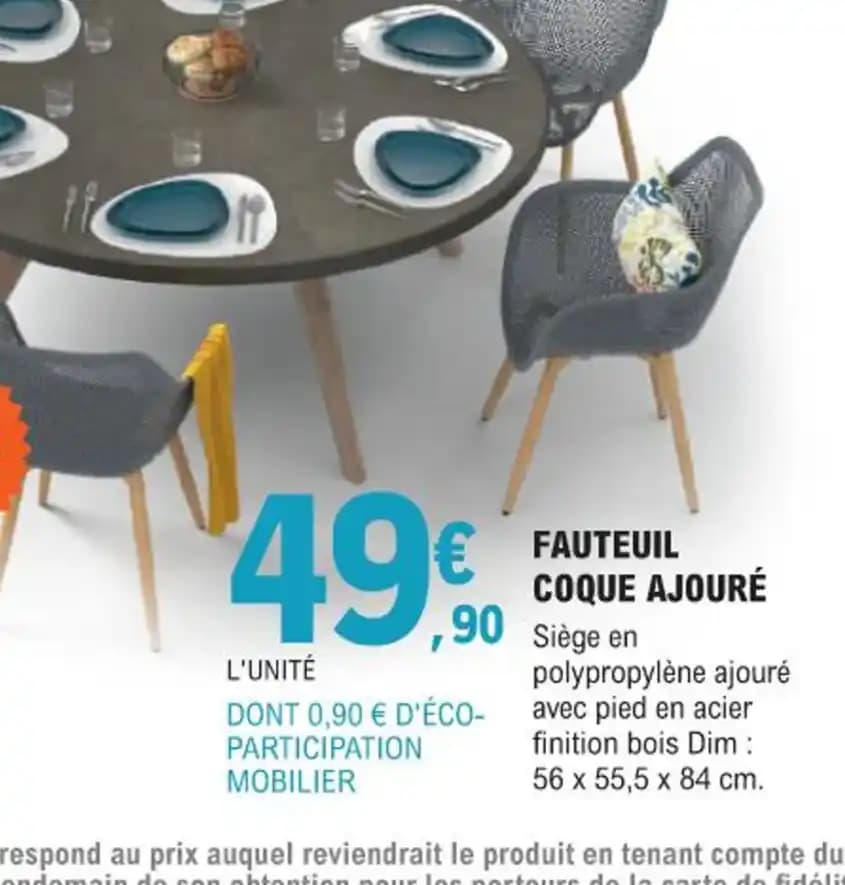 FAUTEUIL COQUE AJOURÉ
