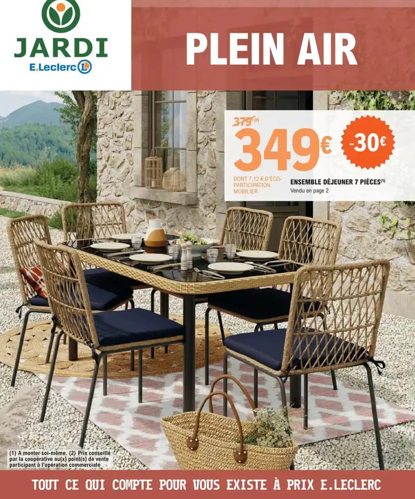 ENSEMBLE DÉJEUNER 7 PIÈCES