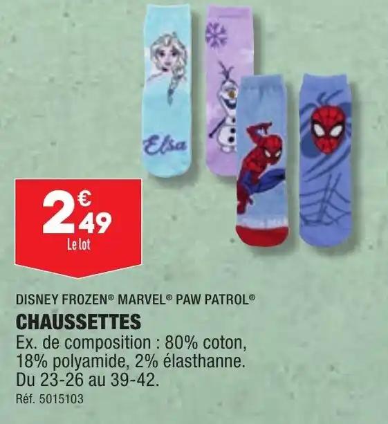 DISNEY FROZENⓇ MARVEL® PAW PATROL® CHAUSSETTES