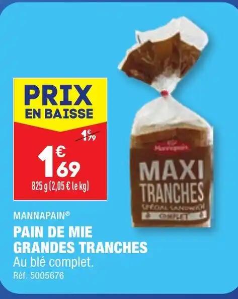 PAIN DE MIE GRANDES TRANCHES