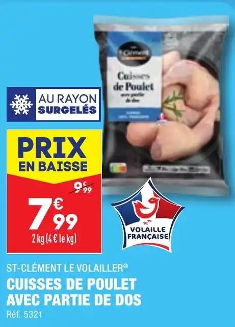 CUISSES DE POULET AVEC PARTIE DE DOS Réf. 5321