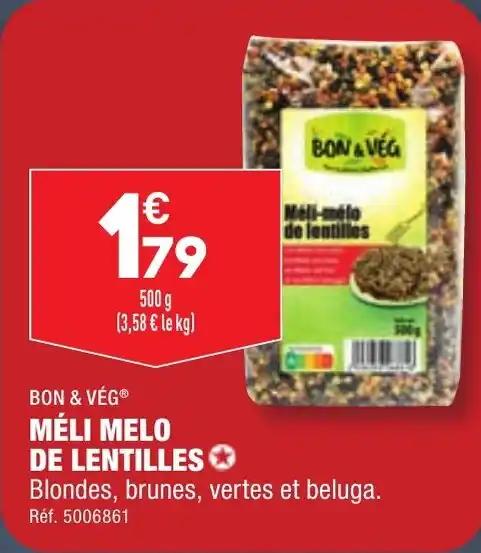 BON & VÉG® MÉLI MELO DE LENTILLES ✪
