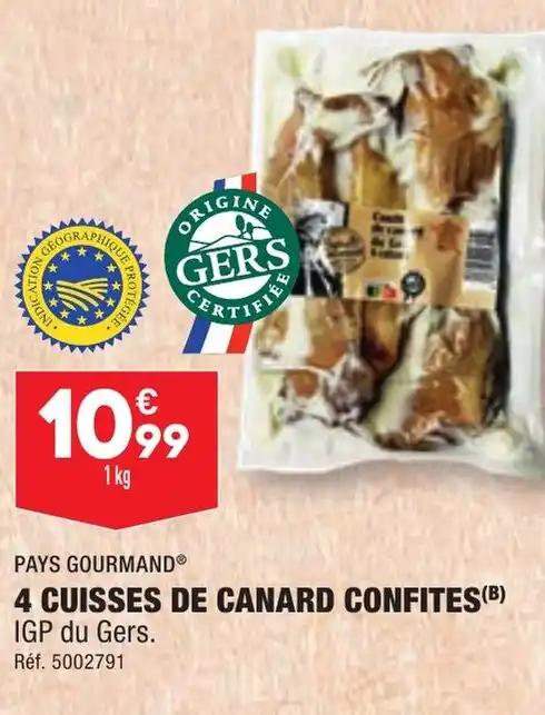 4 CUISSES DE CANARD CONFITES(B)